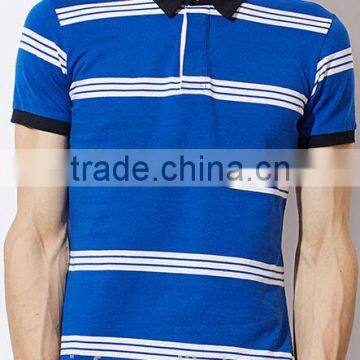 new style men quick dry custom strip polo shirt