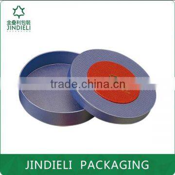 blue round cardboard food packaging box