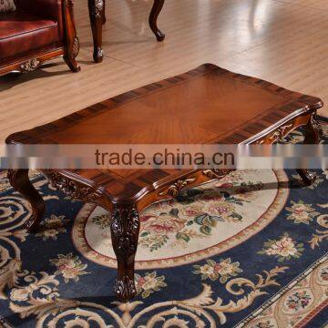 Living room table antique wooden rustic central tea table furniture design