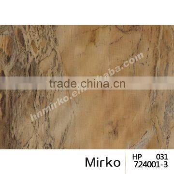 scratch resisting embossed stone pvc film