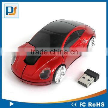 Hot selling Customized logo and color 2.4Ghz car shaped wireless optical mouse