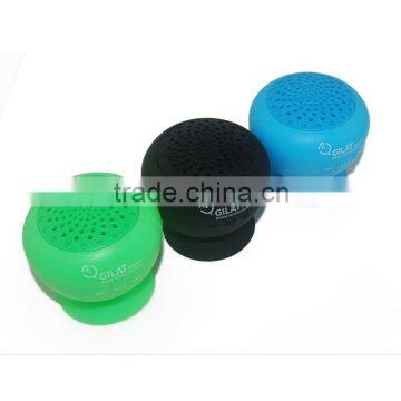 Stereo mini bluetooth speaker 2015 can be used as cellphone holder and suction cup