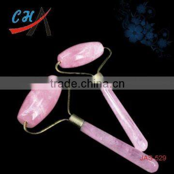 Fashion Rose Quartz Gemstone Massage Stick