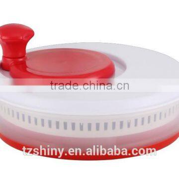 2016 New Design Plastic Collapsible Salad Spinner for Vegetable Plastic Salad Mixer with Sliicone Band