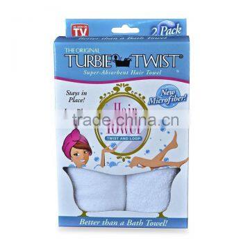 Microfiber quick-dry turban twist wrap towel