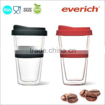 Easy To Carry Drinking Cap Glass Cup With Silicone Sleeve photo-3