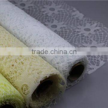 Factory supply 50 cm flower wrapping sunflower mesh roll packaging in alibaba