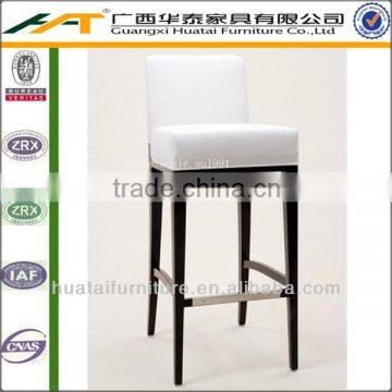 Wooden Leather Barstool White Wood Bar Chair Cheap Commercial Bar Stools