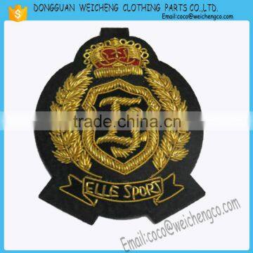 hand embroidery badges/hat badges /Hand Embroidery Coat Collar Badges