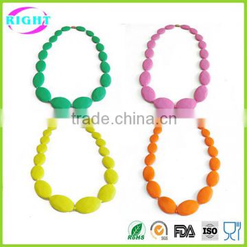 Colorful silicone teething beads for jewelry