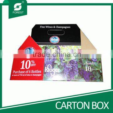 6 PACK GRAPE WINE BOTTLE CARRIER BOX photo-3