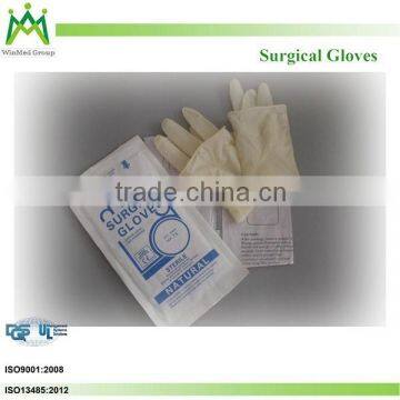 Latex surgical glove medical grade