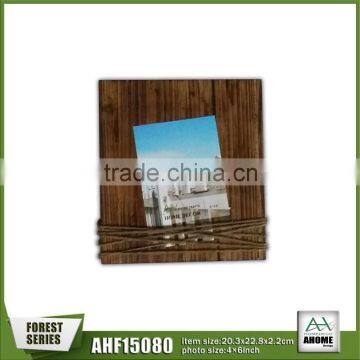Specifical Reclaimed Wooden Picture Photo Frame With Hemp Rope Quality Choice