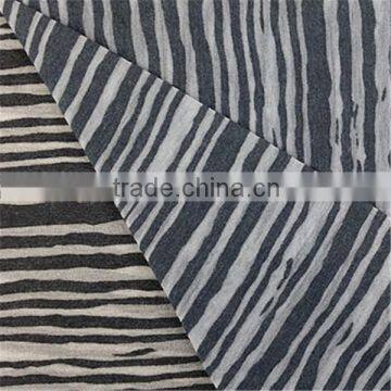 2015 hot selling Esse Textile knitted fabric T/R striped burnout fabric for clothes