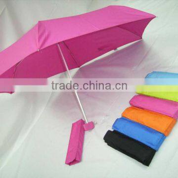 19" 8K pink cheap promotional 3 fold umbrella for the rain