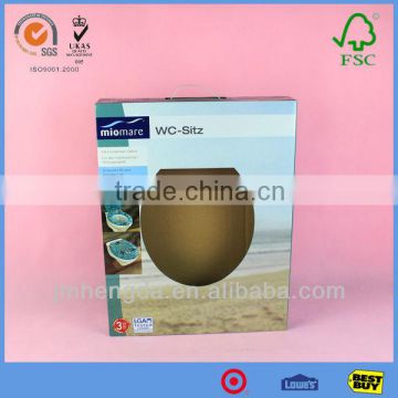 High Quality Colorful Corrugated Box For Packing With Plastic Handle