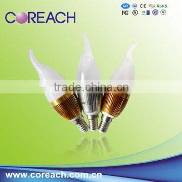 New replacement clear glass e27 e12 e14 clear led candle bulb