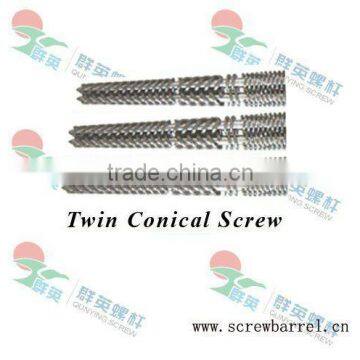 PVC pipe extruder twin conical screw and barrel machine