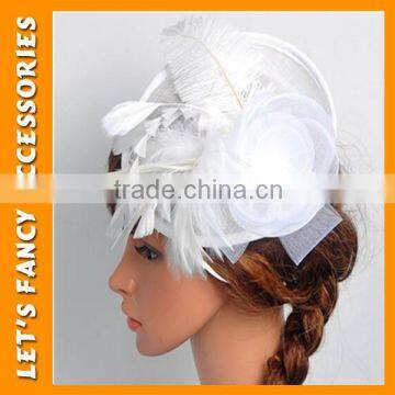 PGHD0329 Feather Hair Clip Mini Top Hat Hair Accessories Bridal Flower Hair Clip photo-4