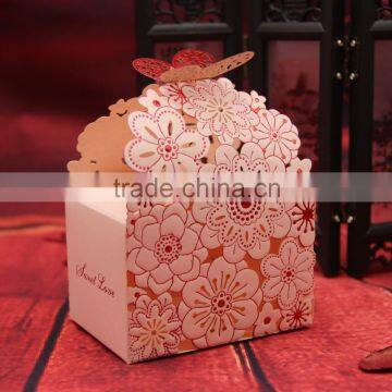 Middle-sized wedding candy box/laser cut wedding favor box/custom made paper gift box