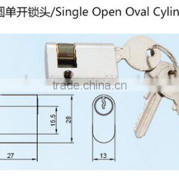 high security single open oval cylinder