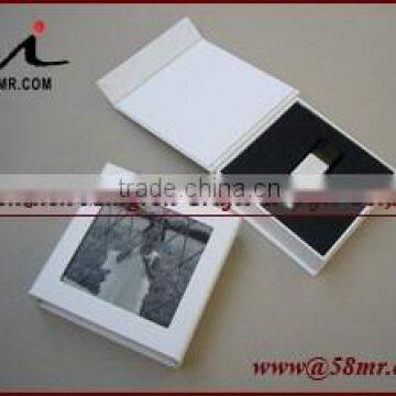 New Wedding Leather-Paper/Fabric USB Gift Box Linen