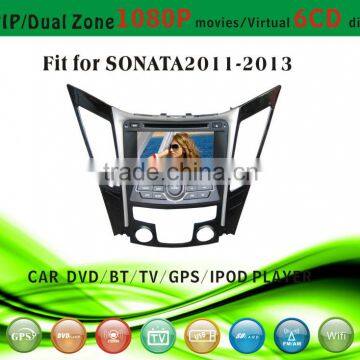 car dvd vcd cd mp3 mp4 player fit for Hyundai Sonata 2011 - 2013 with radio bluetooth gps tv pip dual zone