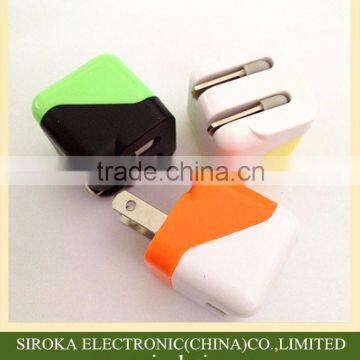 Customized Whipped Cream Color Chargers Universal 5V 1A Usb Travel Charger US Folding Plug for IPhone 6/ Samsung Smartphone photo-2