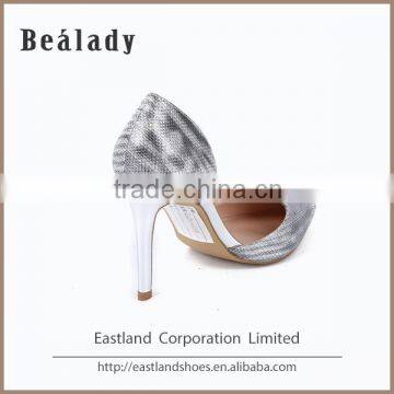 Hot Sale 2016 Customized Glitter Leather Upper Prom Pumps Women Dress Shoes photo-4