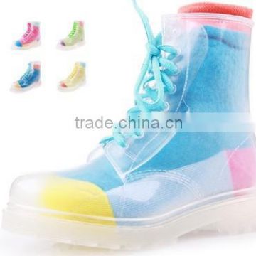 women fashion pvc boots transparent in China