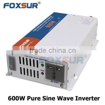 600W Off grid High quality 12V 24V 48V DC to 110V 230V Rated car power pure sine wave inverter for mobile vehicle supply