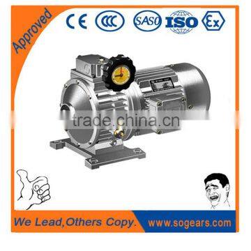 Variable speed electromotor gearboxes