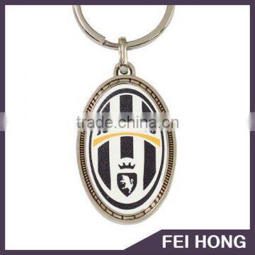 Specialized wholesale colorful Juventus football digital printing keychain