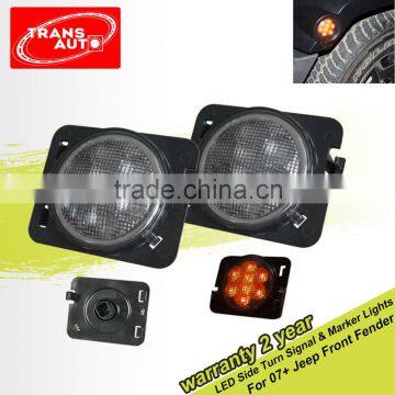 SMOKE 3.5W LED SIDE MARKER LIGHTS For 07-15 JEEP WRANGLER JK