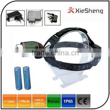 High power aluminum alloy cree xml u2 dimmable led headlamp for fishing camping