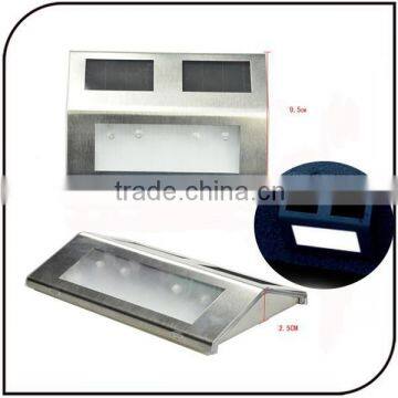 Waterproof 4 LED Solar Stair Light Step Light Garden Modern Stainless Steel Outdoor Light