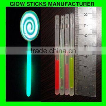 6*80mm magic lollipop glow in the dark stick for candy