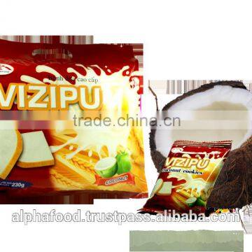 VIZIPU 230gr COCONUT EGG COOKIES - SPRINKLE COCONUT BISCUITS