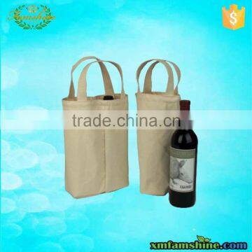 customized 2 pack bottle canvas wine bottle bags