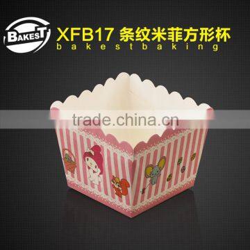 XFB17 BAKEST 2016 new small square high temperature resistance muffin cake paper cup