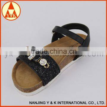 2016 new design agents summer leather girls sandals