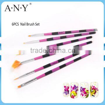 ANY 5PCS Wood Handle Brush Set Professional And Econimic