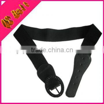 2" wide cheap price woman black elastic belt