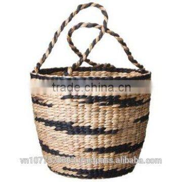 High quality best selling 2015 water hyacinth round storage with handle from Vietnam