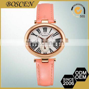 Super Quality Cool Oem Service Japan Movt Geneva Watch Stainless Steel Back