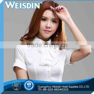 OEM shirts Guangzhou wholesale polyester/cotton body shirts for women