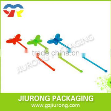 Disposable different colors and shapes plastic cocktail stirrer