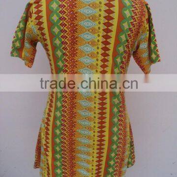 Cap Sleeve & Round Neck Design Pattern Beautiful Winter Wear / Girls Wear Hojari Fabric T-shirts photo-4