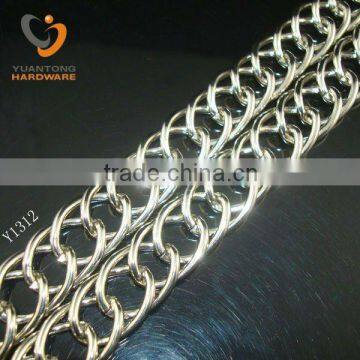 fashion nickel color double metal chain 23.3*16.9mm