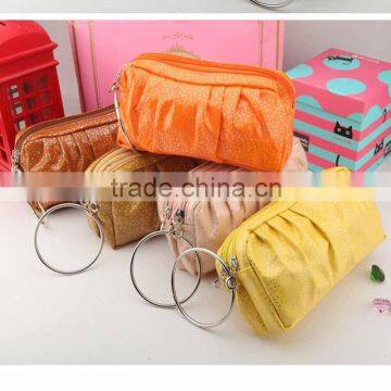 High Quanlity PU Shiny Cosmetic Bag Candy Colors Women Purseunique Makeup Bags photo-6